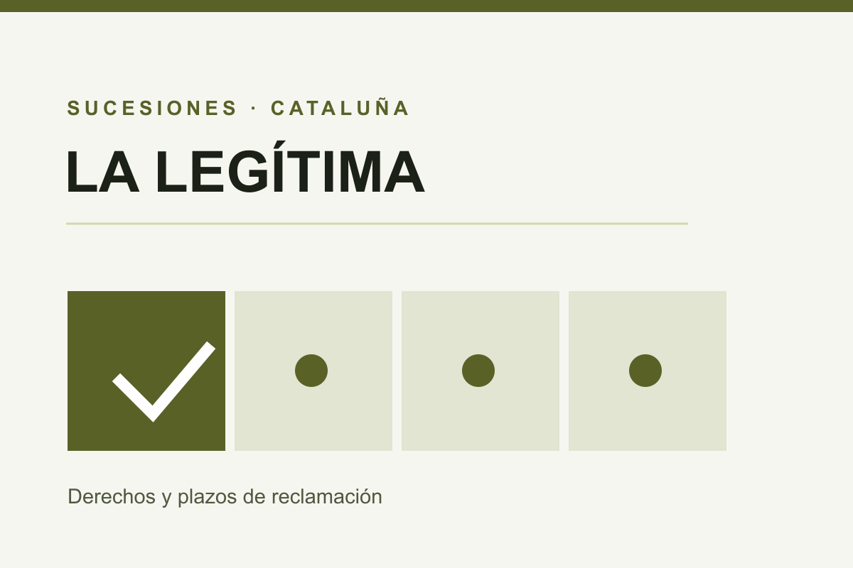 Ilustración de la cuarta parte reservada a la legítima en Cataluña